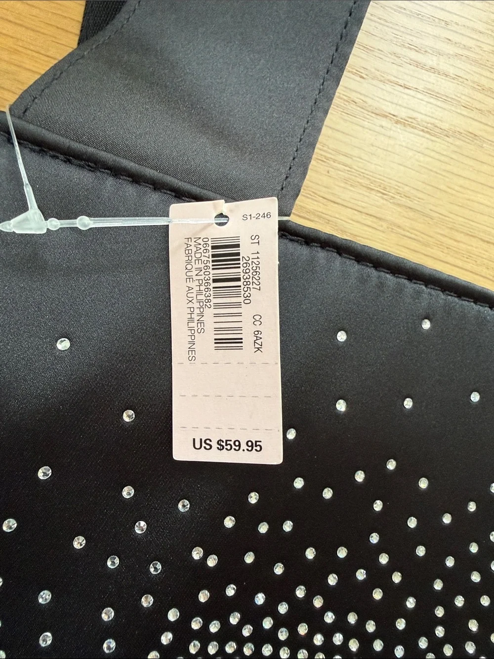 NWT Victoria's Secret Black Tote with Crystal VS Logo
